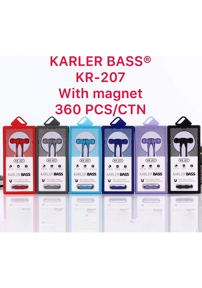 Zengemtx Karler Bass Kr-207 Mıknatıslı Kablolu Kulaklık - Kırmızı