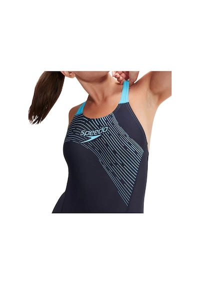 Speedo Medley Logo Kadın Yüzücü Mayosu Lacivert-turkuaz Lacivert