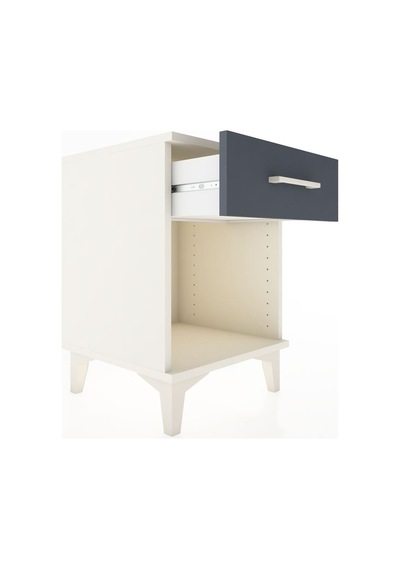 Hyperion Komodin Tek Çekmeceli 44x44x64 Aytaşı-antrasit Aytaşı
