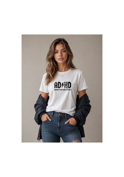 North Whiskers Adhd Highway To Hey Look A Squirrel Esprili Baskılı %100 Pamuklu T-shirt Beyaz - 874843522 Beyaz - 874843522 Beyaz