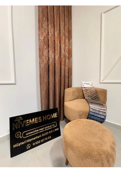 Nivemeshome Pera V-5305 1/3 Sık Pileli Fon Perde Apm Çok Renkli