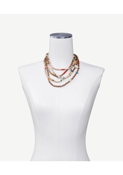 Yargıcı Ahşap Ve Doğal Taş İçerikli Kolye 25ykbj8232x 003 Çok Renkli