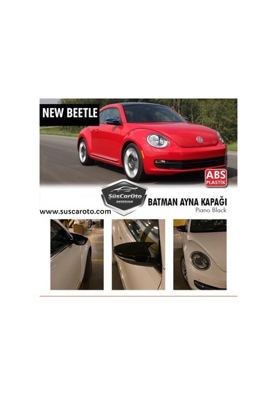 ŞüsCarOto Vw New Beetle 2011-2019 Batman Yarasa Ayna Kapağı Piano Black ABS Plastik (00)