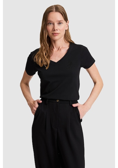 U.s. Polo Assn. Kadın Siyah Tişört Basic 50321817-vr046