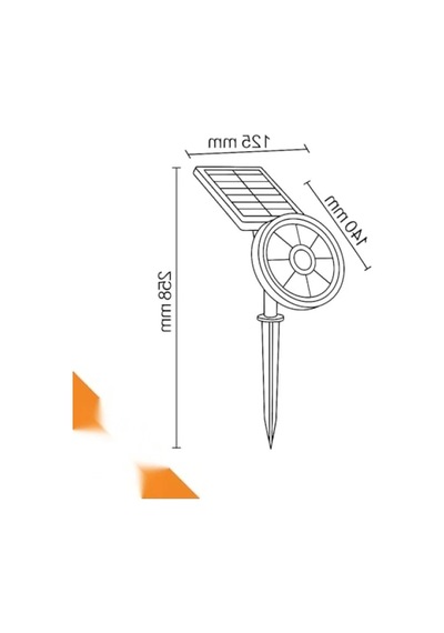 Güneş Enerjili Bahçe Armatürü - 18w, 9 Led, Ip65 Su Geçirmez Açık Lacivert