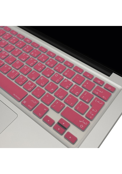 Arapça Klavye Koruyucu Apple Uyumlu MacBook Air Pro Eski Usb'li Model 2008/2017 Uk Enter Açık Pembe