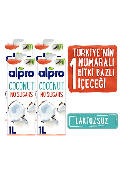 Alpro Şekersiz Hindistan Cevizi Sütü 4 x 1 L