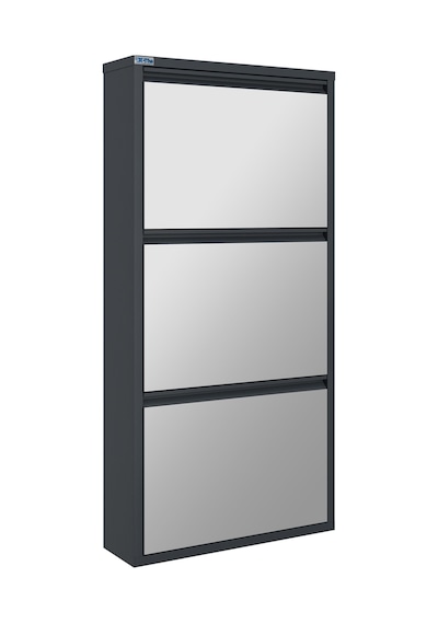 Ceha 3'lü Metal Ayakkabılık - Antrasit/Aynalı K.AYK-3/A/P7024