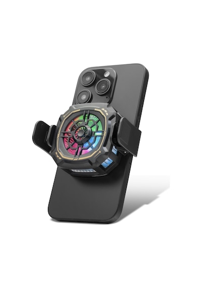 Hadron Hdx4381 Telefon Soğutucu Fan Manyetik Klipsli Rgb - Siyah