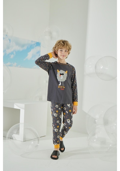 Sevim Erkek Çocuk Uzun Kol Füme Pijama Takımı C8t5n5o8 001