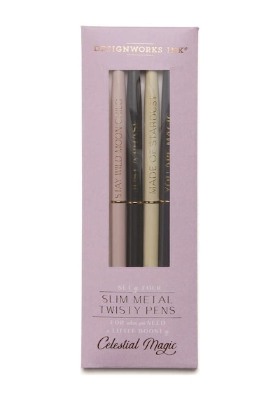 Designworks Ink Twisty Slim 4'lü Tükenmez Kalem Seti Celestial Çok Renkli