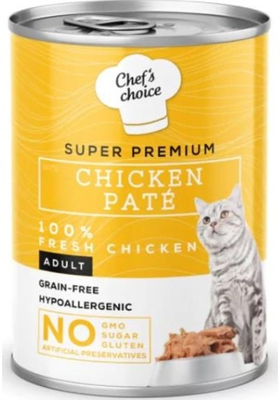 Chef's Choice Tavuklu Tahılsız Ezme Yetişkin Kedi Konservesi 400 Gr