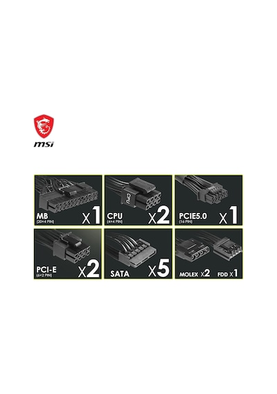 Mag A750bn 750w 80 Plus Bronze 120mm Fan Power Supply