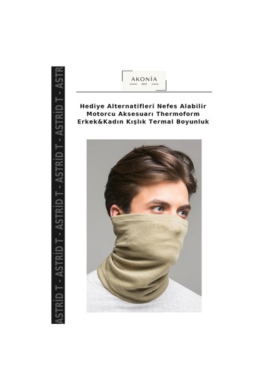 Astrid T Hediye Alternatifleri Nefes Alabilir Motorcu Aksesuarı Thermoform Erkek&kadın Kışlık Termal Boyunluk Çok Renkli