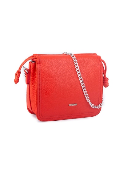 Nas Bag Kadın Zincirli Büzmeli Çıtçıtlı Omuz Ve Çapraz Çanta Kırmızı