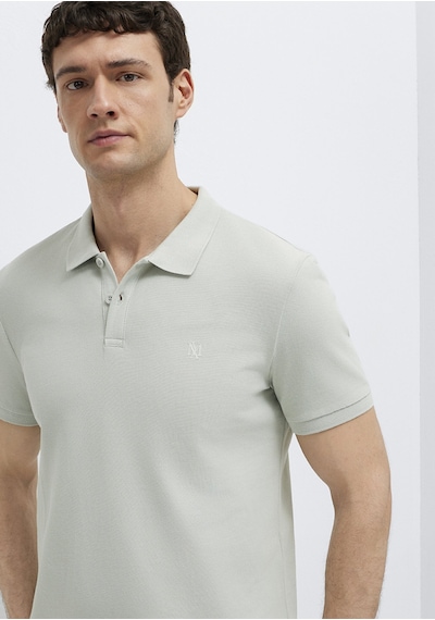 Mavi - Mavi Mühür Logo İşlemeli Yeşil Polo Tişört 8804370148