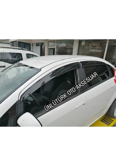 OtoÇizgi Fiat Linea Cam Rüzgarlığı 2006-2018 Arası Mugen 4.Lü Parlak Siyah OtoÇizgi