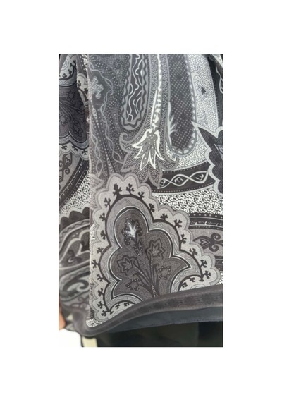 Ardün Hijab Retro Etnik Desen Soft Şal Siyah - 694981451 Siyah