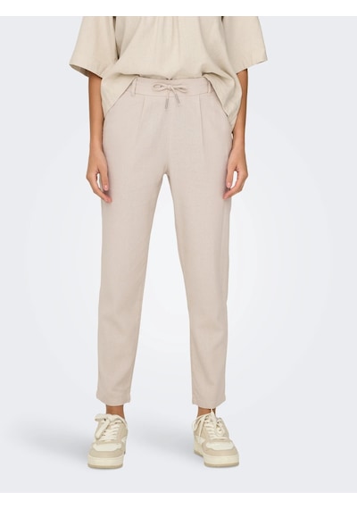 Only Onlcaro-poptrash Easy Linen Kadın Pantolon 15278710 Krem