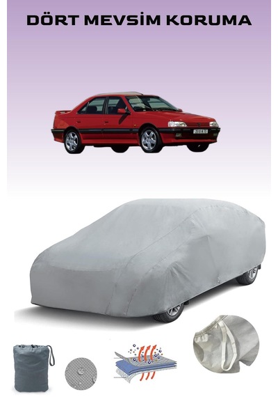 Peugeot 405 1 Uyumlu Araba Brandası, Oto Branda, Araba Çadırı, Su-güneş Geçirmez Gri
