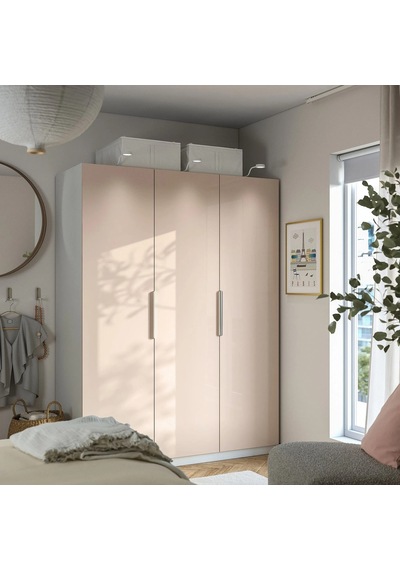 Ikea Beyaz Geniş Kapaklı Gardırop 150x60x201 Cm