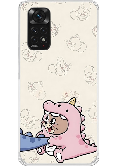 Xiaomi Redmi Note 11s Uyumlu Şeffaf Kılıf Couple Jerry 2 Tasarımlı