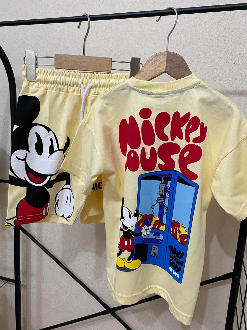 Cg Kids Mickey Mouse Sırt Baskı Detaylı Erkek Çocuk Alt Üst Takım Krem