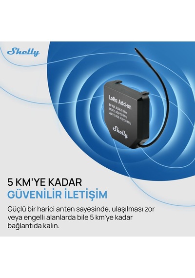 Shelly Lora Add-on Uzun Menzilli İletişim Modülü