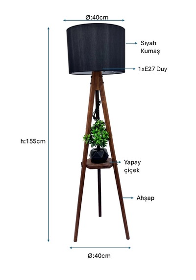 Siyah Boyalı Lambader Plc-1226-l-bsy
