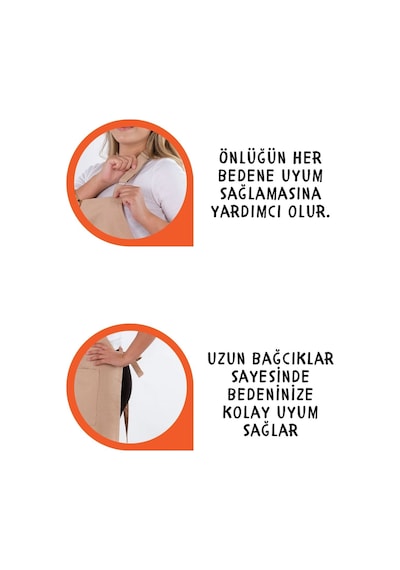 Star Ayar Askılı Havlulu Mutfak Önlüğü Seti Havlulu Önlük Krem-siyah