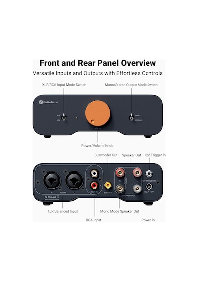 Fosi Audio ZA3 Stereo Amplifikatör 2 Kanal 48V Güç Kaynağı