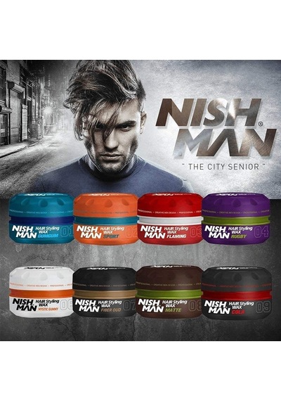 Nishman Saç Şekillendirici Wax 03 Flaming, 150 Ml / Tüm Saç Tipleri / Ekstra Güçlü, Islak Ve Parlak Görünüm