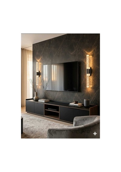 Bubblelight Medium 40 Cm Modern Tasarım Led Aplik - Duvar Lambası - Antrasit Gri - Elektrikli - Günışığı Antrasit Elektrikli