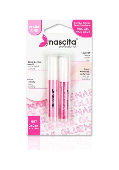 Pembe Takma Tırnak Yapıştırıcısı - 04