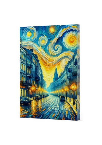 Van Gogh 6 - Sokak Çizgili Yan Boyamalı Defter