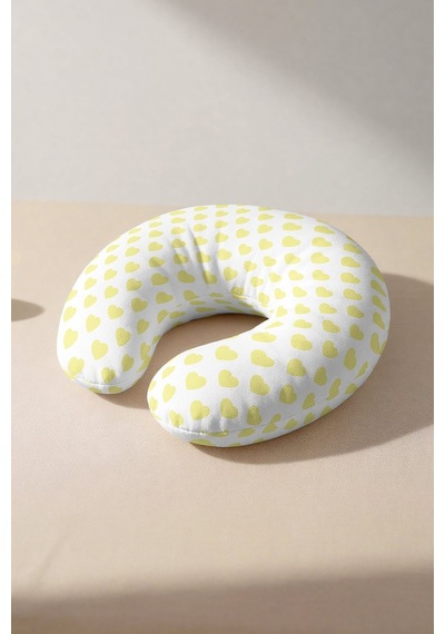 Sarı Kalp Desenli Pamuklu Boyun Yastığı - Pastel Tonlarda Yumuşak Çocuk & Yetişkin Seyahat Yastığı Açık Gün Doğumu Açık Gri Sarı Kalp Desenli Pamuklu Boyun Yastığı - Pastel Tonlarda Yumuşak Çocuk & Yetişkin Seyahat Yastığı Açık Gün Doğumu Açık Gri