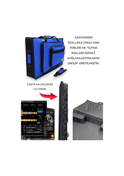 Xdj-rx3 Setup Için Uyumlu Çanta Soft Case Kılıf. Mavi.