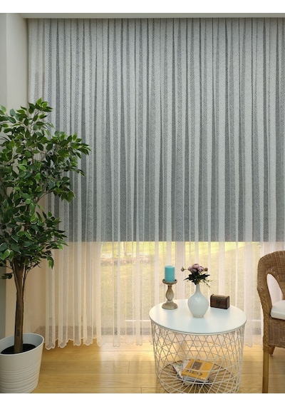 Evdepo Home Kullanıma Hazır Örme Tül Perde (541780836)
