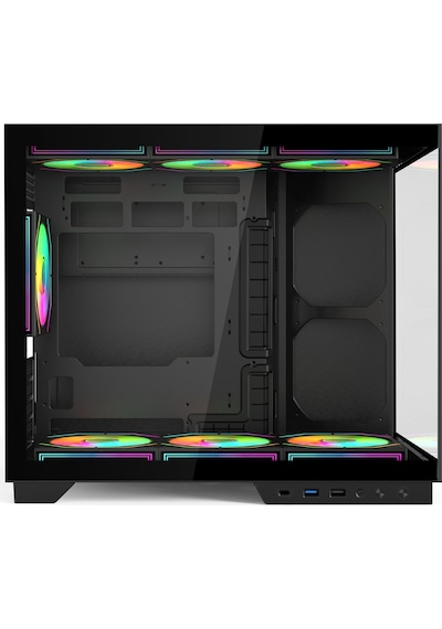 Hyper Rocket V332 Micro-atx 7 Argb Fan Siyah Oyuncu Kasası