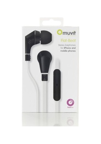Muvit Flat Beat MUHPH0018 Siyah Beyaz Kulakiçi Kulaklık