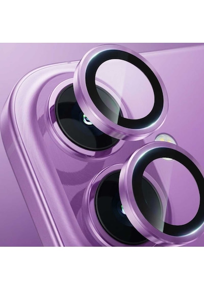 Apple Uyumlu iPhone  16 Kamera Lens Koruyucu Mor