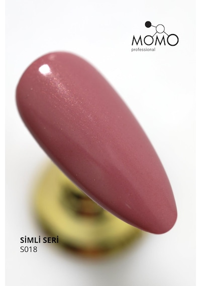 Momo Professional Kalıcı Oje S018 Simli Gül Kurusu 4 ML
