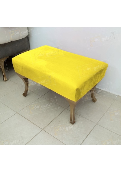 Puf Bench Orta Sehpa 75 Cm Sarı