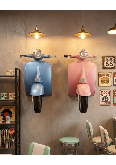 Scooter Motosiklet Duvar Dekoru