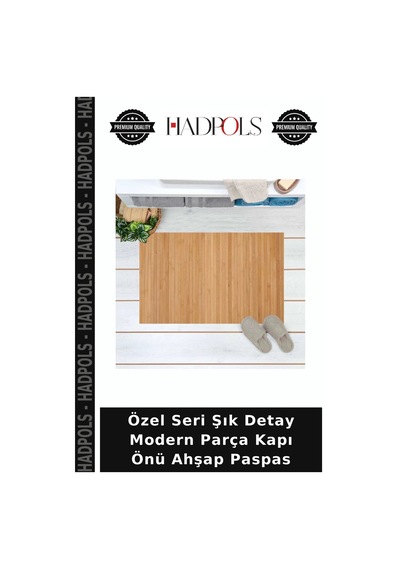 Özel Seri Şık Detay Modern Parça Kapı Önü Ahşap Paspas