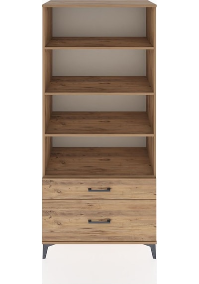 Hyperion Dolap 4 Raflı 2 Çekmeceli 88x44x195 Çam-çam Atlas Çam