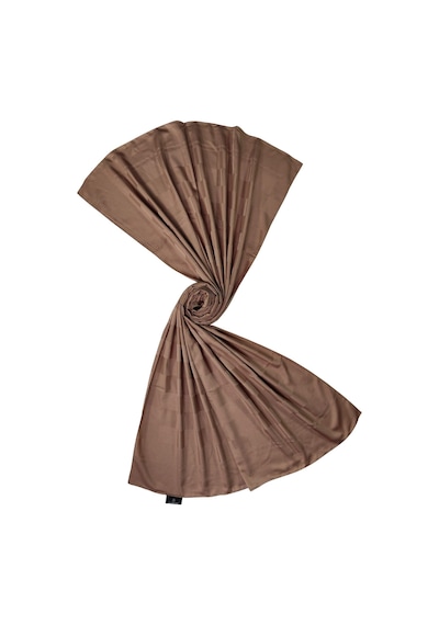 Mim Eşarp Emproyal Silver Jakar Dama Desenli Şal 75x190 Cm Vizon