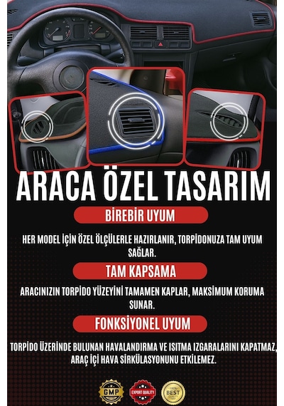 Hyundai Accent Admire/milenium 2000-2006 Torpido Örtüsü Güneşten, Isıdan, Çatlamadan Korur F91 Torpido Halısı