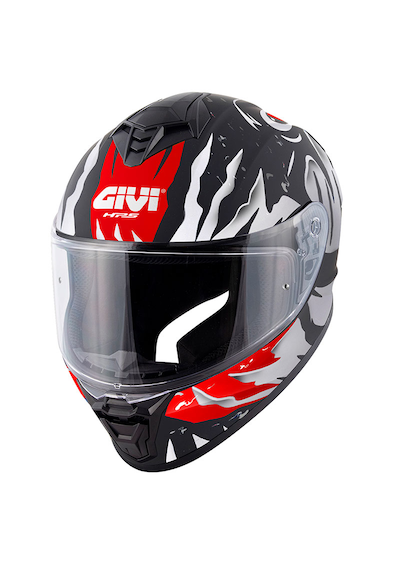 Gıvı 50.x Sharkbıte Fullface Motosiklet Kaskı Mat Siyah - Kırmızı - Beyaz