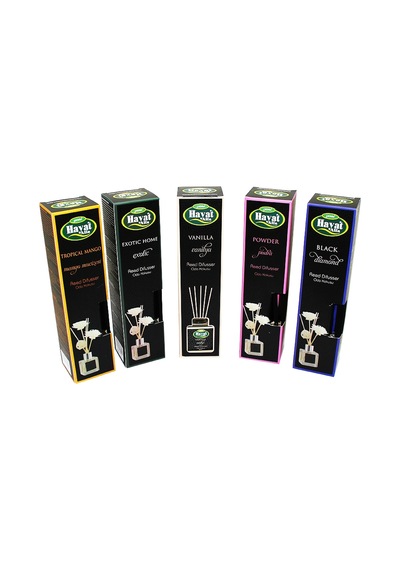 Hayat Alfa Kare 100ml Bambu Çubuklu Mix Ortam Oda Kokusu Bx40 Aromatik